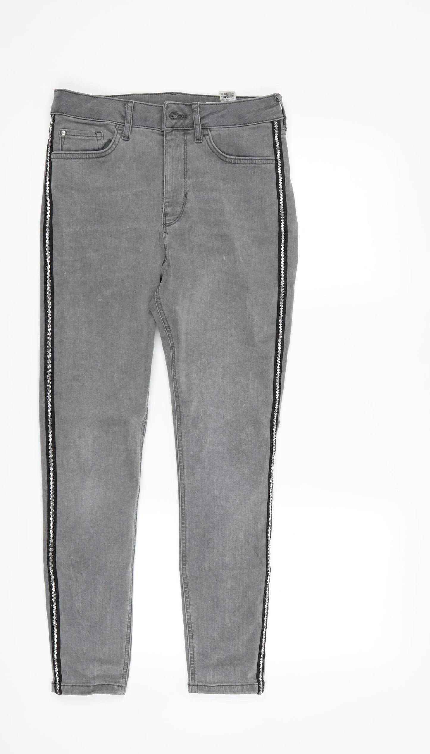 M&S Womens Grey  Denim Skinny Jeans Size 10 L26 in