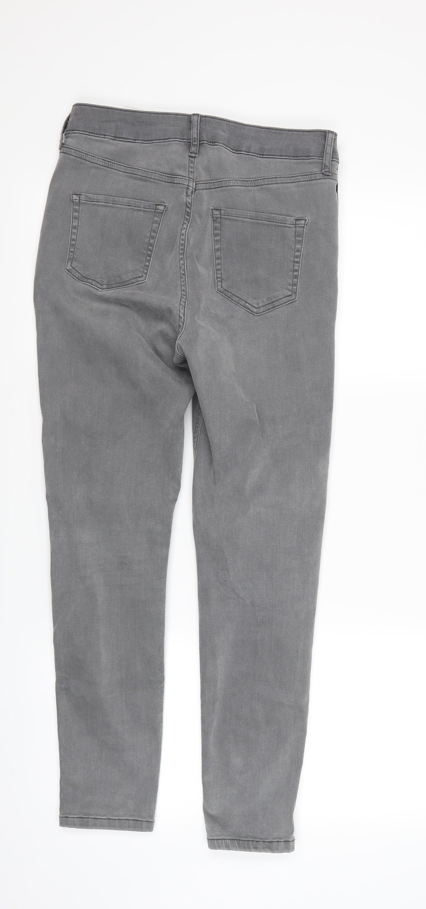 M&S Womens Grey  Denim Skinny Jeans Size 10 L26 in