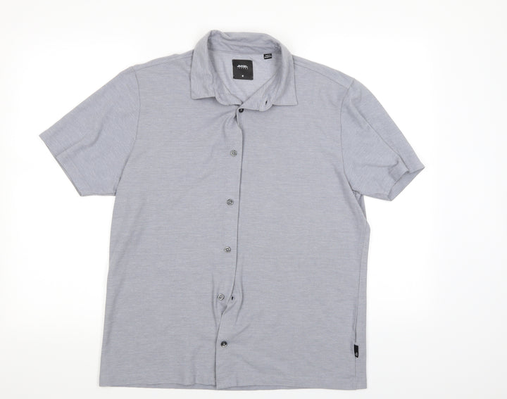 Burton Mens Grey    Button-Up Size M