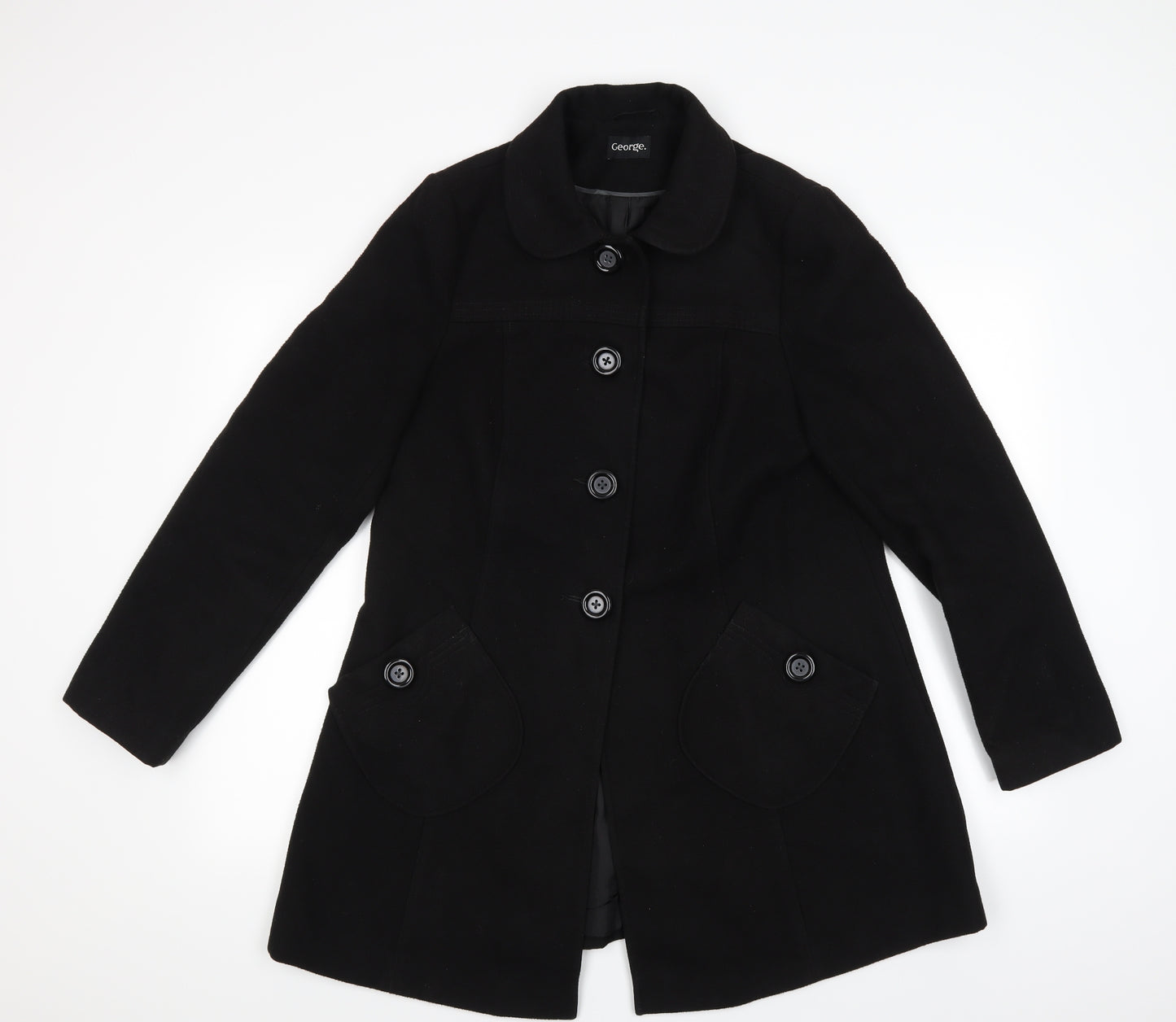 George Womens Black   Jacket Coat Size 14