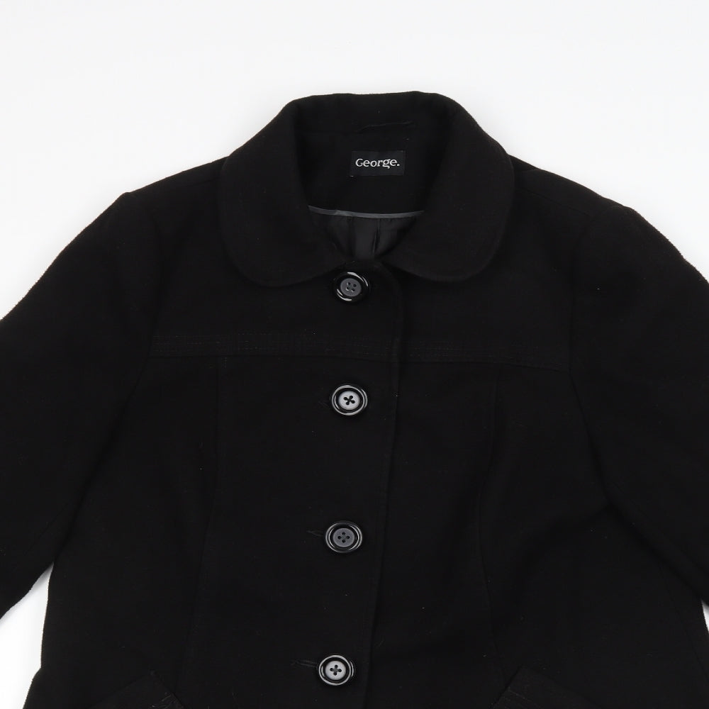 George Womens Black   Jacket Coat Size 14