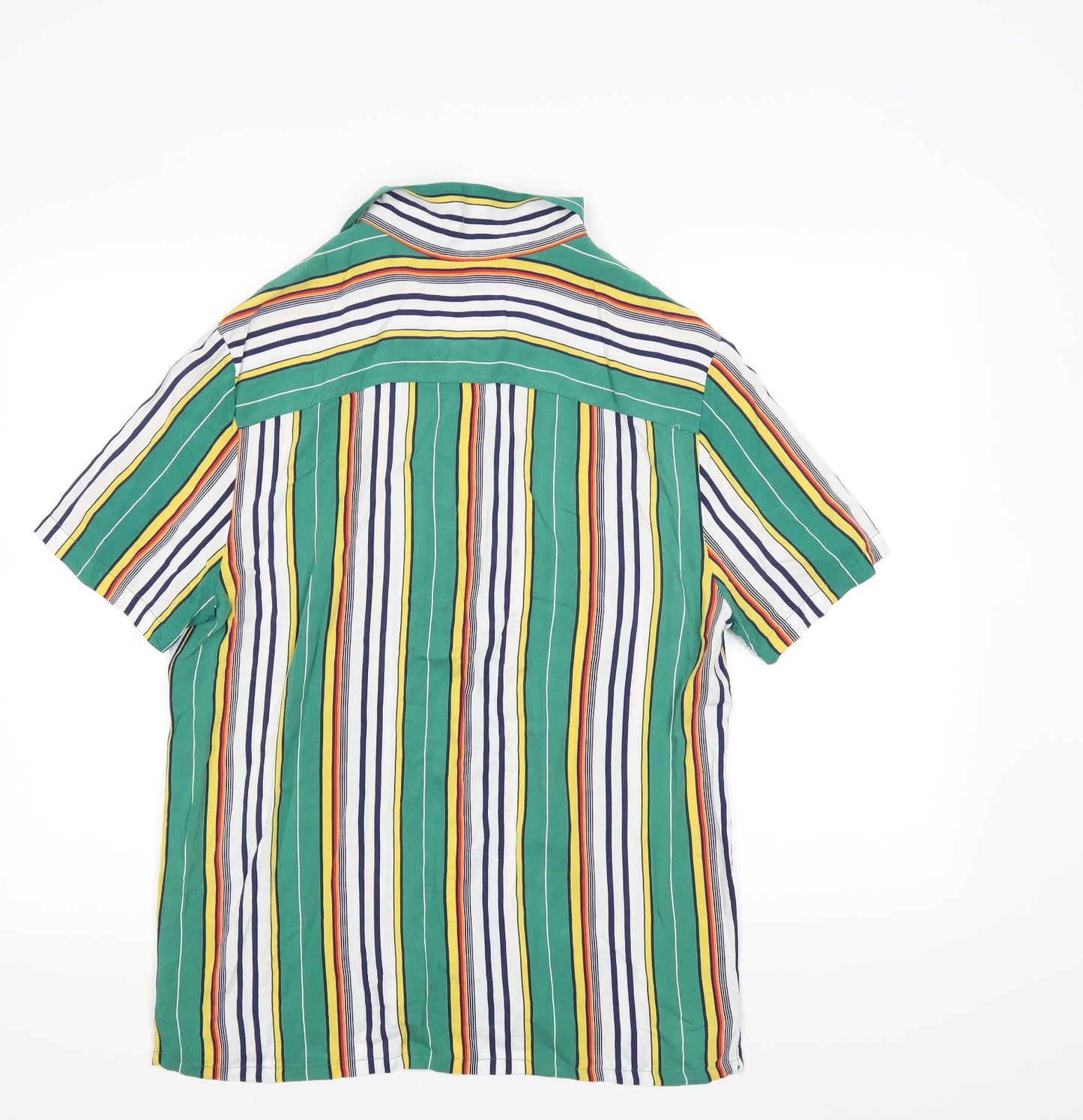 Topman Mens Multicoloured Striped   Button-Up Size M