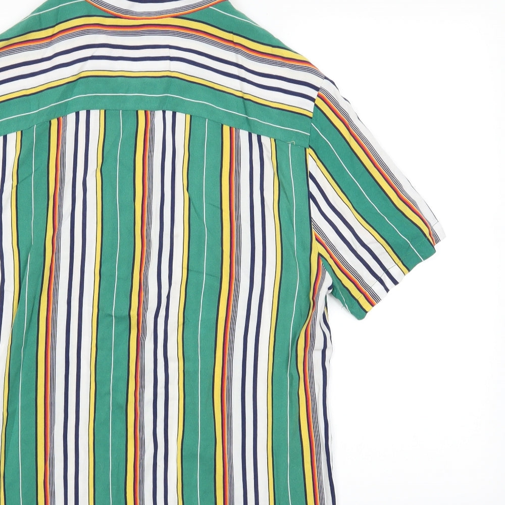 Topman Mens Multicoloured Striped   Button-Up Size M