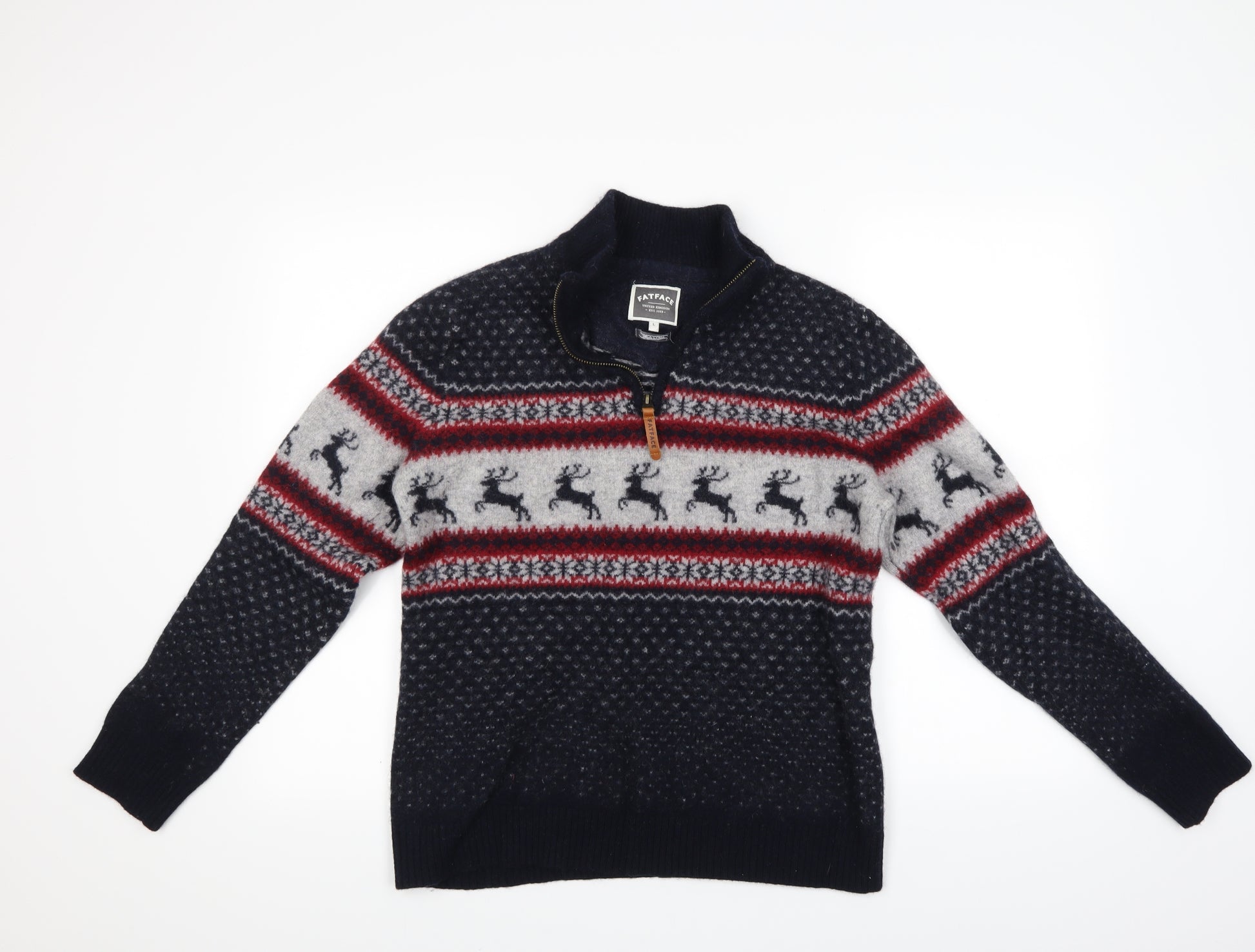 Fat Face Mens Multicoloured Pullover Jumper Size L Christmas