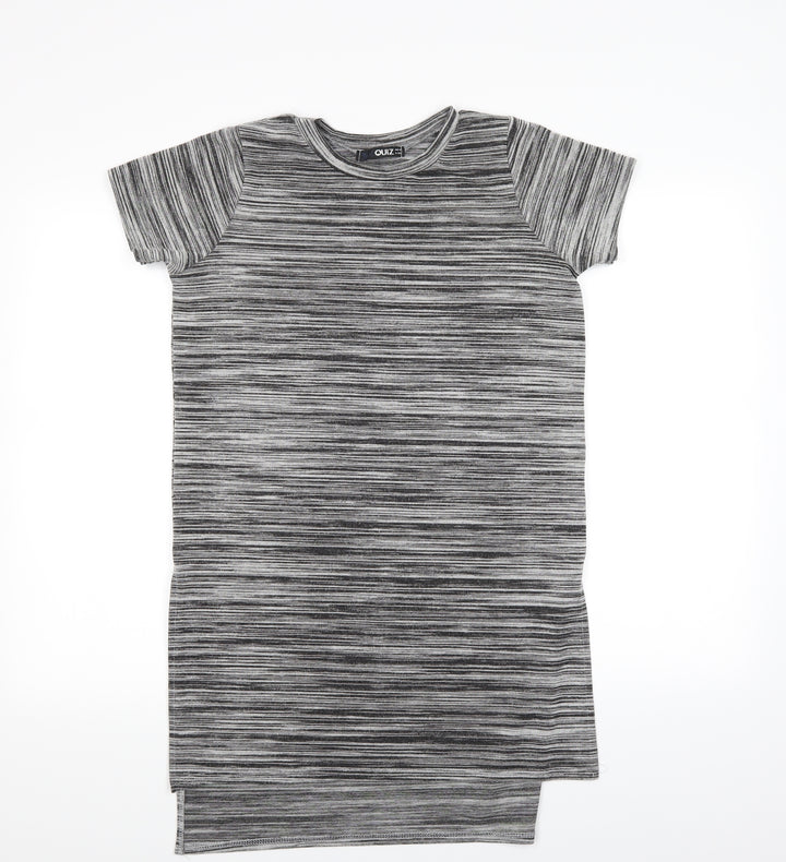 Quiz Womens Grey T-Shirt Dress Size 12