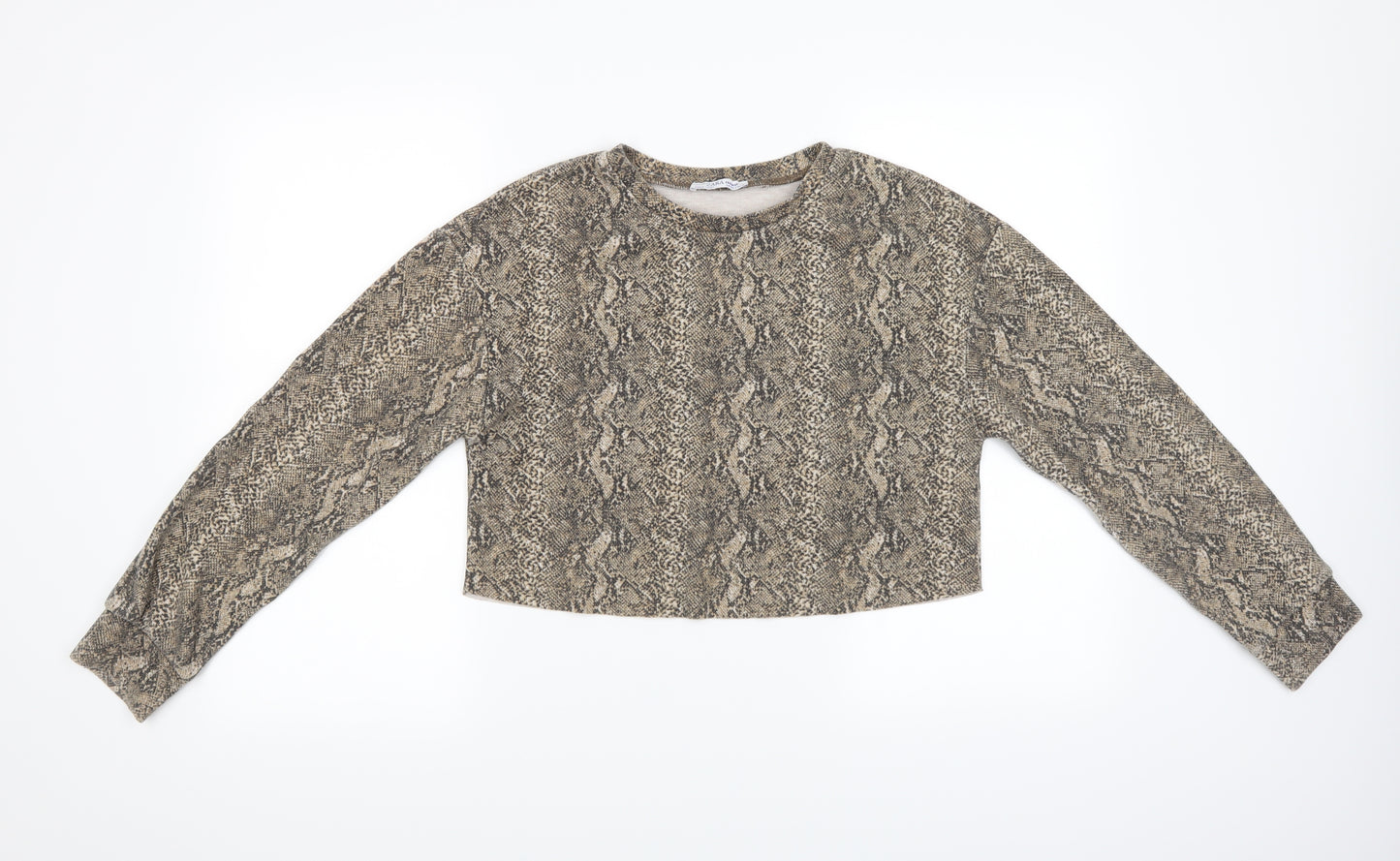 Zara Womens Multicoloured Animal Print  Pullover Jumper Size S  - cropped