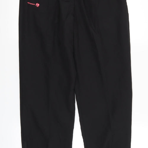 Preworn Mens Black   Windbreaker Trousers Size 28 in L30 in - Elastic Waist