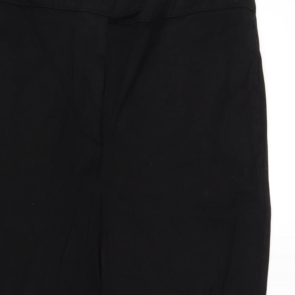 NEXT Womens Black   Cropped Trousers Size 16 L21 in