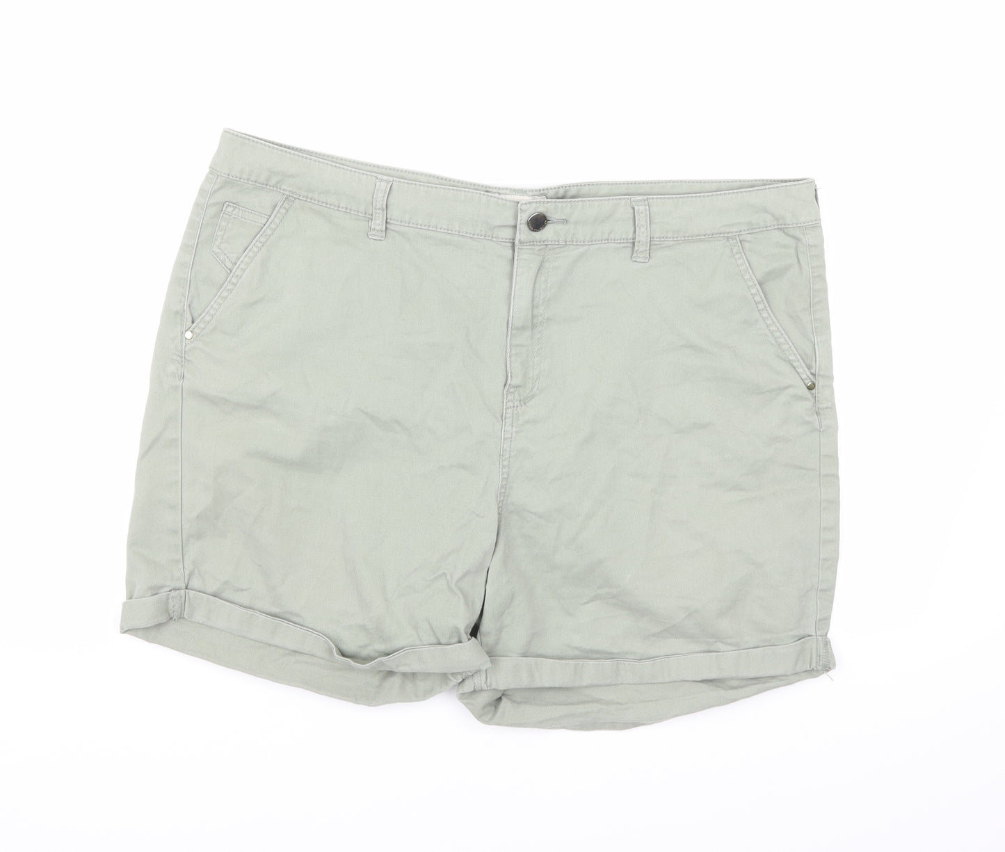 F&F Womens Green   Hot Pants Shorts Size 18