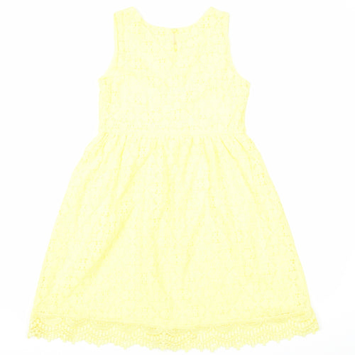 H&M Girls Yellow   Fit & Flare  Size 9 Years