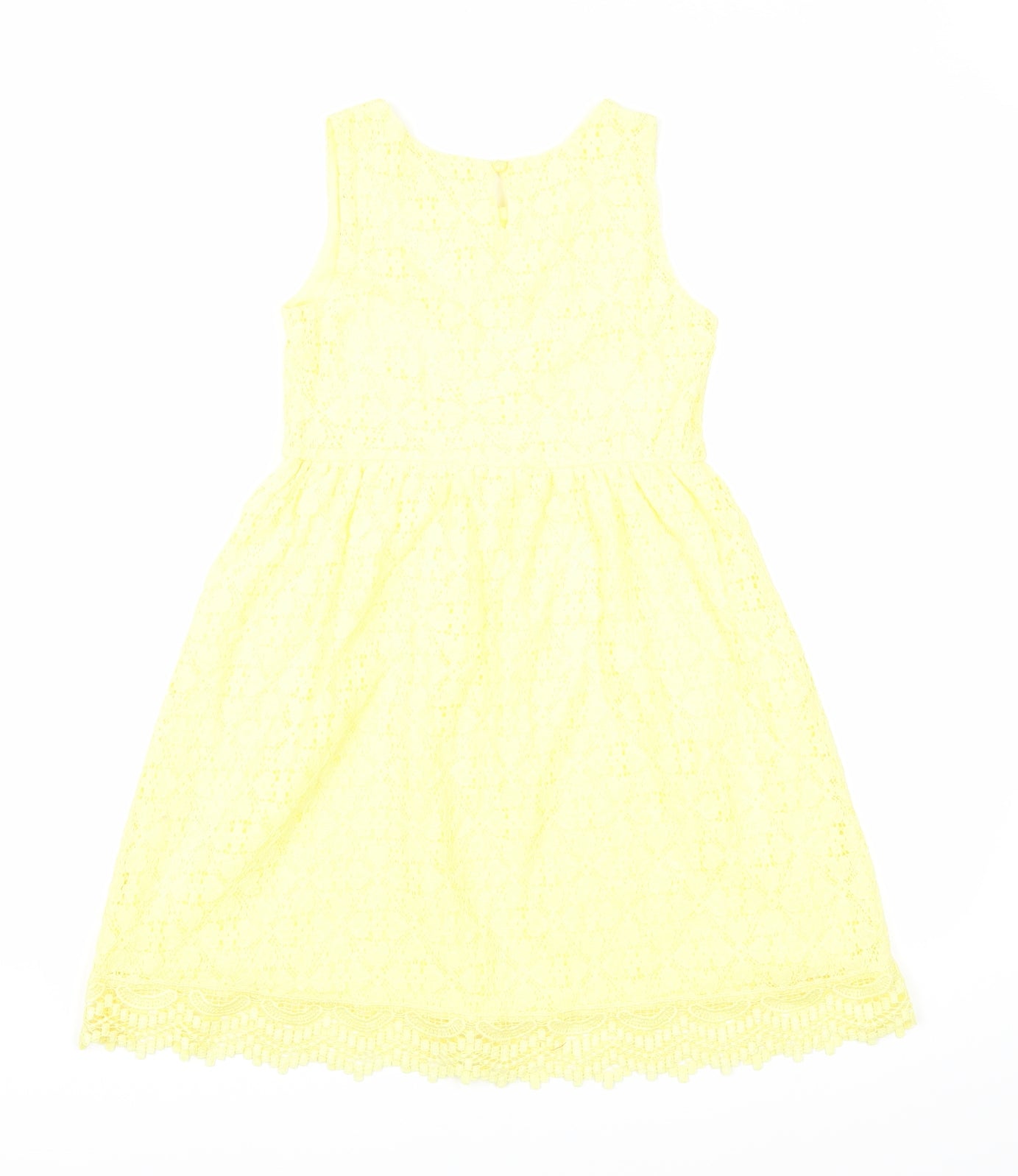 H&M Girls Yellow   Fit & Flare  Size 9 Years