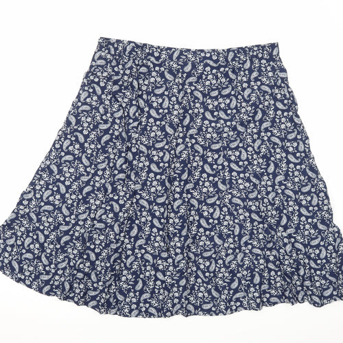 afibel Womens Blue Paisley  Swing Skirt Size 22