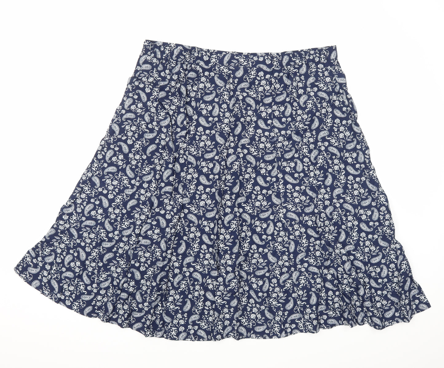 afibel Womens Blue Paisley  Swing Skirt Size 22