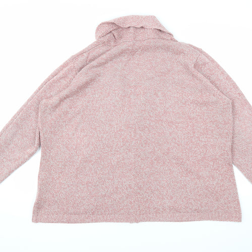 Preworn Womens Pink   Cardigan Jumper Size 2XL