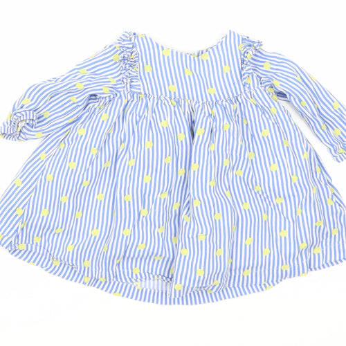 Marks and Spencer Baby Blue Striped  A-Line  Size 3-6 Months
