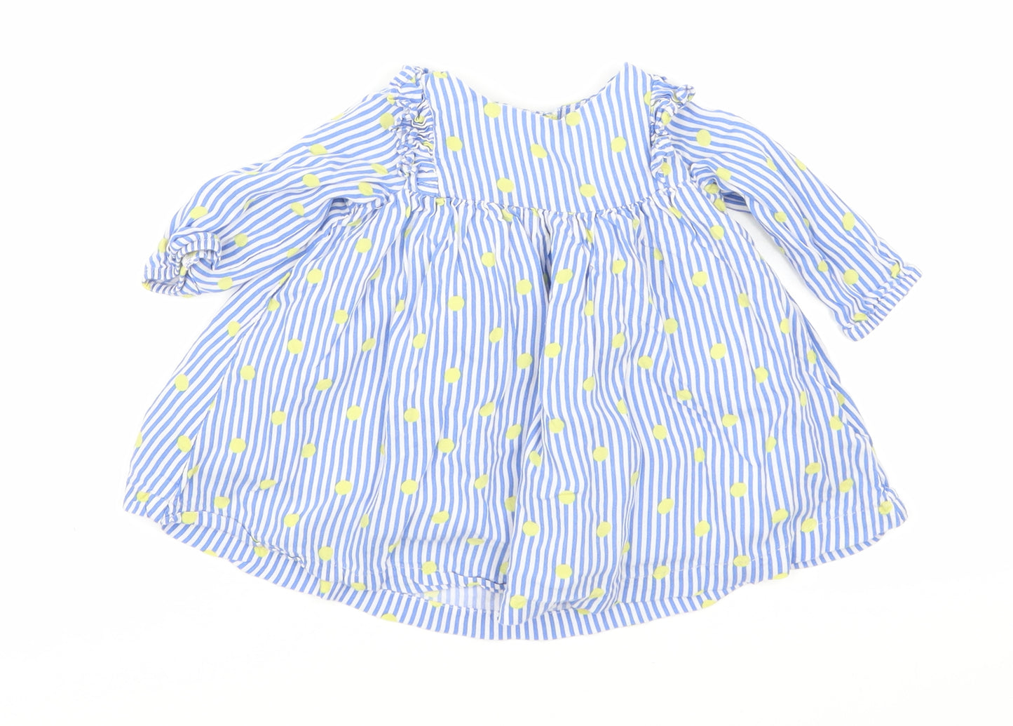 Marks and Spencer Baby Blue Striped  A-Line  Size 3-6 Months