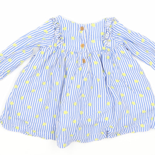 Marks and Spencer Baby Blue Striped  A-Line  Size 3-6 Months