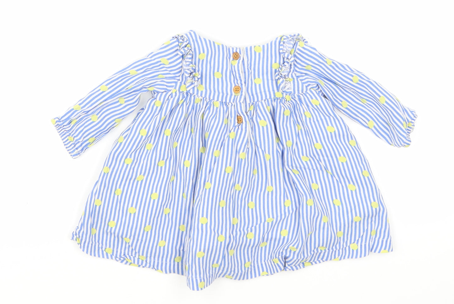 Marks and Spencer Baby Blue Striped  A-Line  Size 3-6 Months