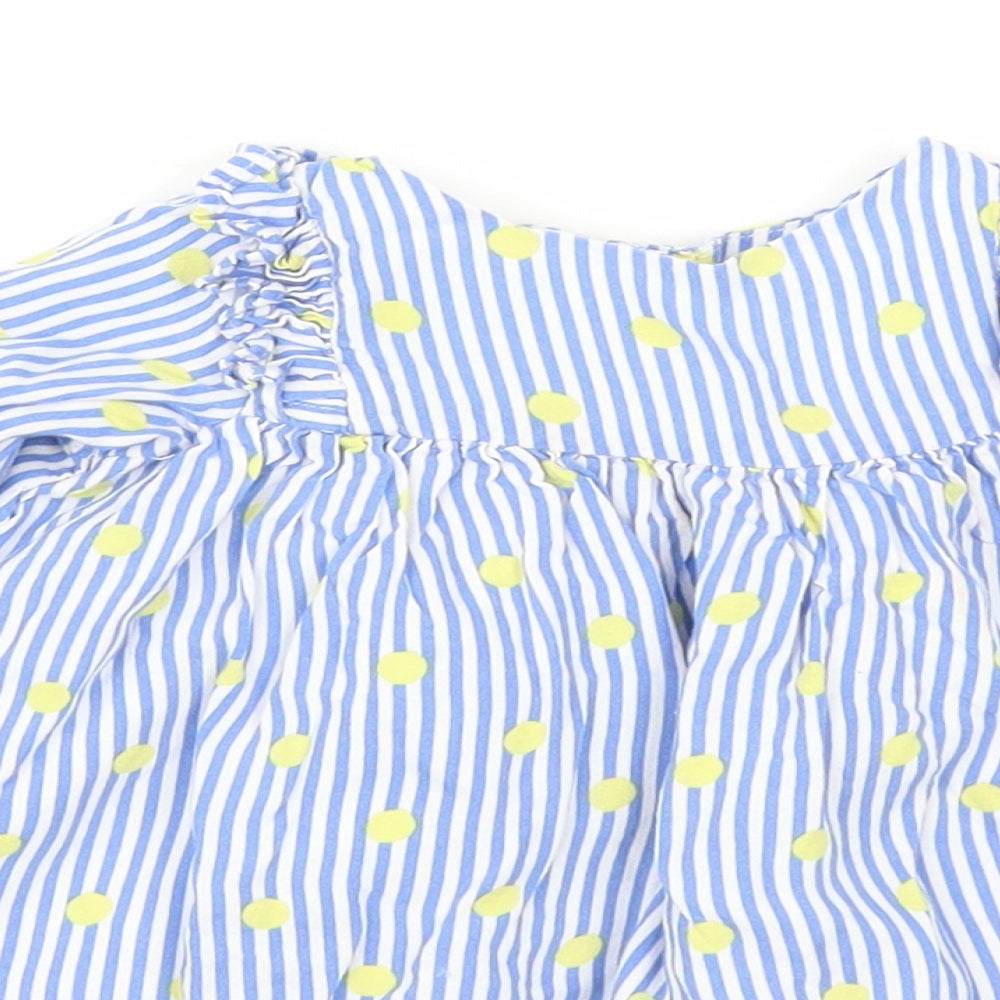 Marks and Spencer Baby Blue Striped  A-Line  Size 3-6 Months