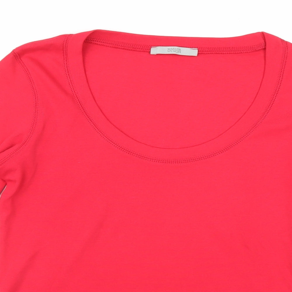 Marks and Spencer Womens Red   Basic T-Shirt Size 12