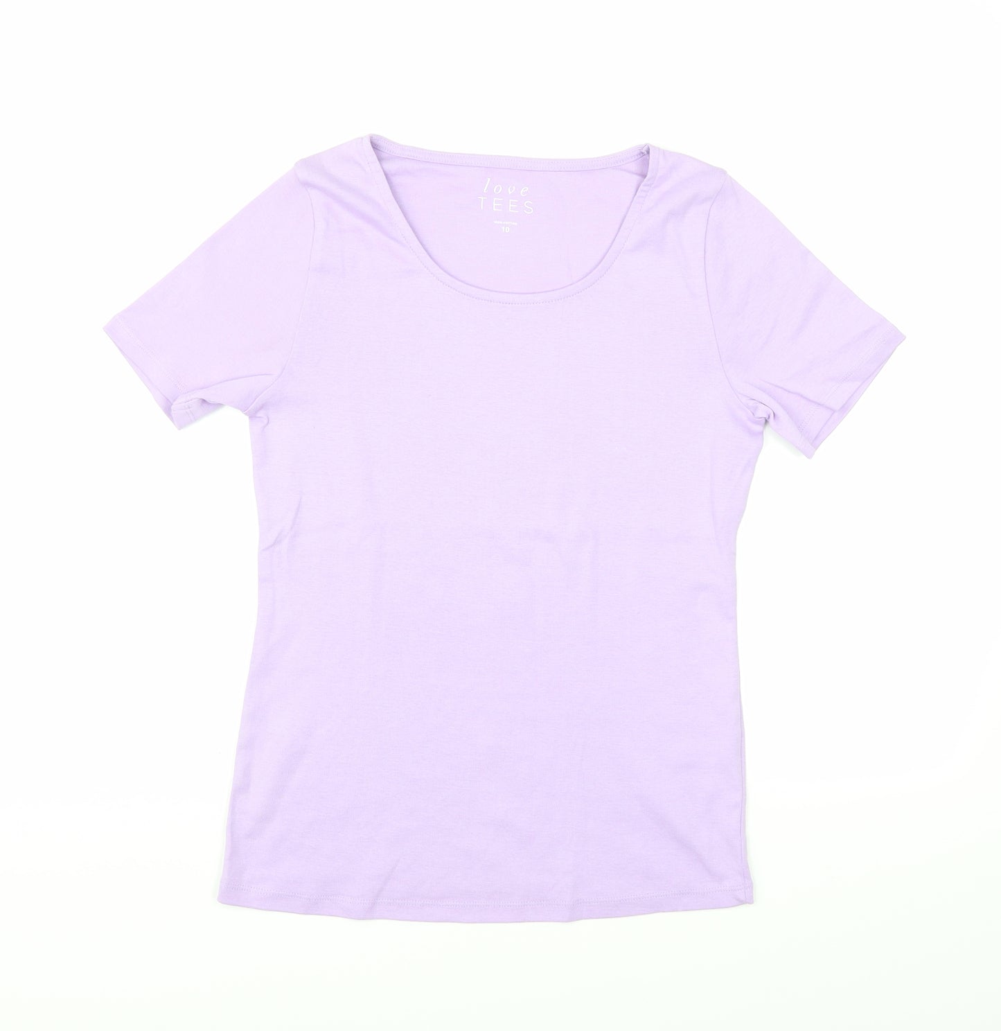 love tees Womens Purple   Basic T-Shirt Size 10