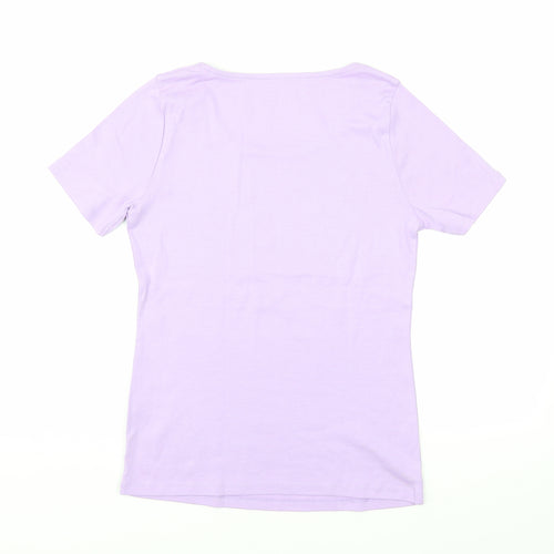 love tees Womens Purple   Basic T-Shirt Size 10