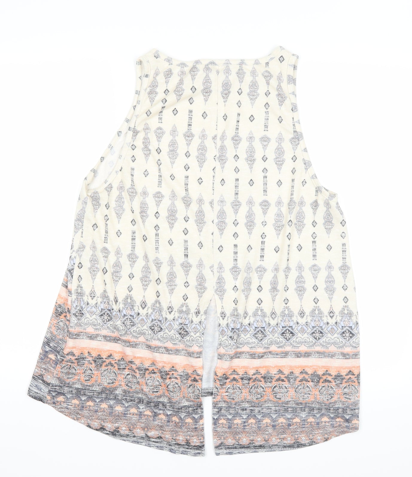 New Look Womens Beige Paisley  Basic Tank Size 16