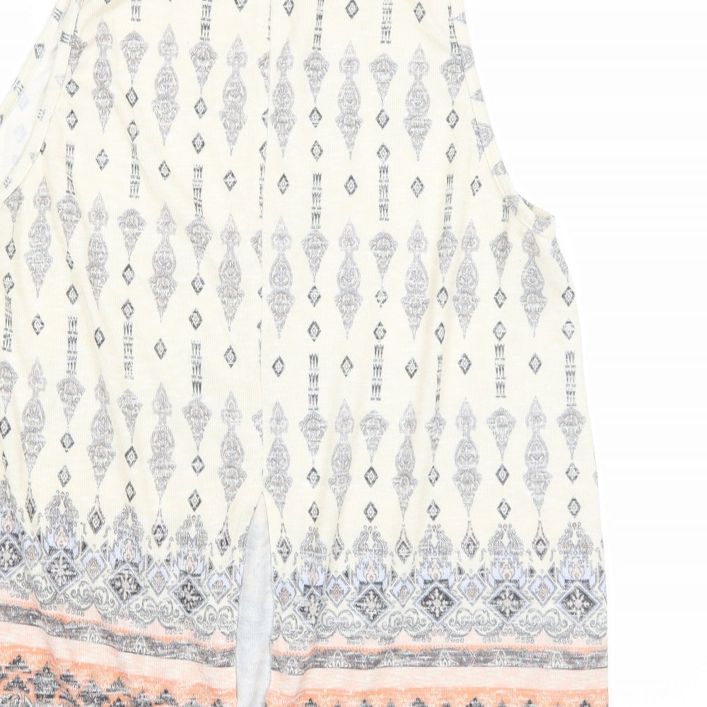 New Look Womens Beige Paisley  Basic Tank Size 16