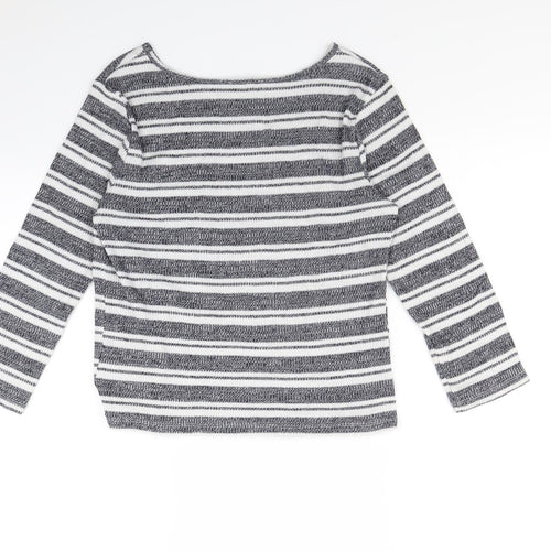 Papaya Womens Black Striped  Pullover Jumper Size 12