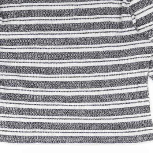 Papaya Womens Black Striped  Pullover Jumper Size 12