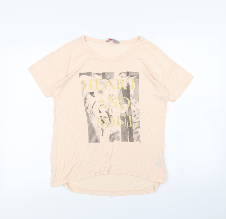 Dorothy Perkins Womens Beige Cropped T-Shirt Size 10