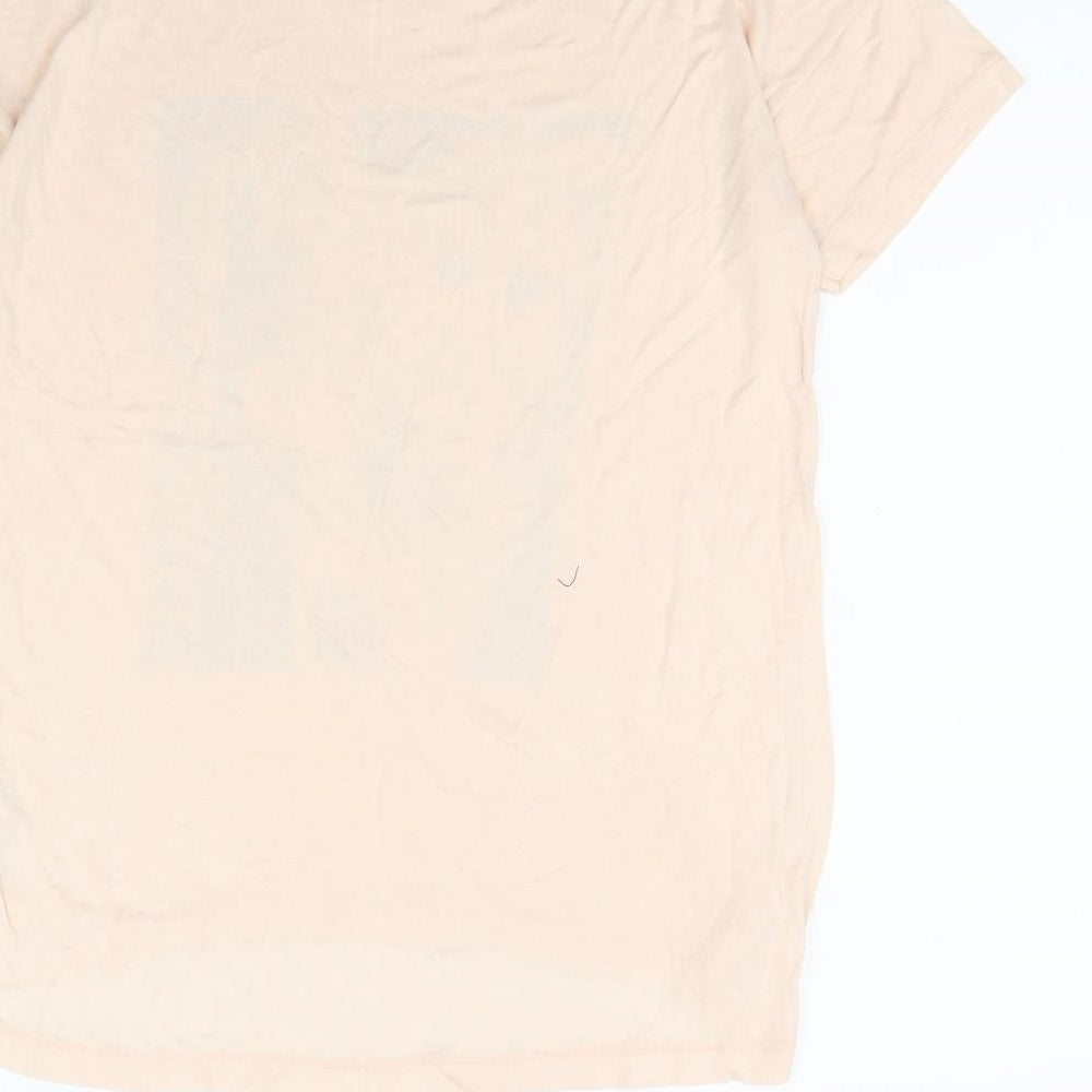 Dorothy Perkins Womens Beige   Cropped T-Shirt Size 10