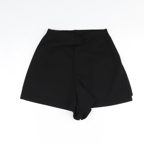 Pretty Little Thing Womens Black   Wrap Shorts Size 4 - skort