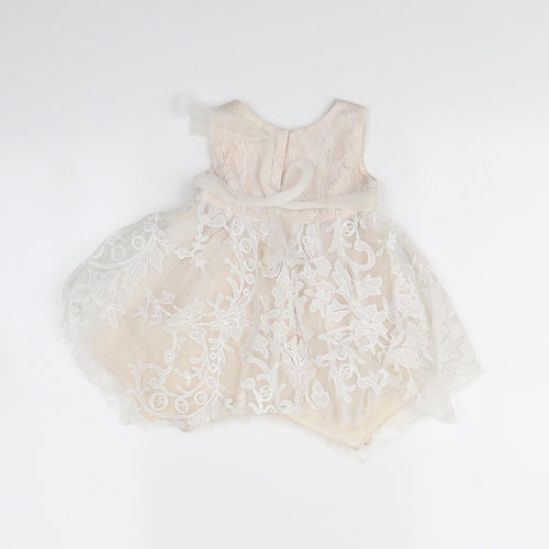 Monsoon Girls Pink   Fit & Flare  Size 3-6 Months