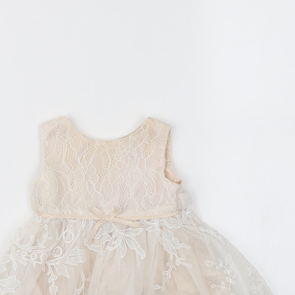 Monsoon Girls Pink   Fit & Flare  Size 3-6 Months