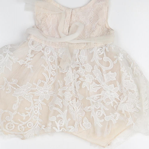 Monsoon Girls Pink   Fit & Flare  Size 3-6 Months