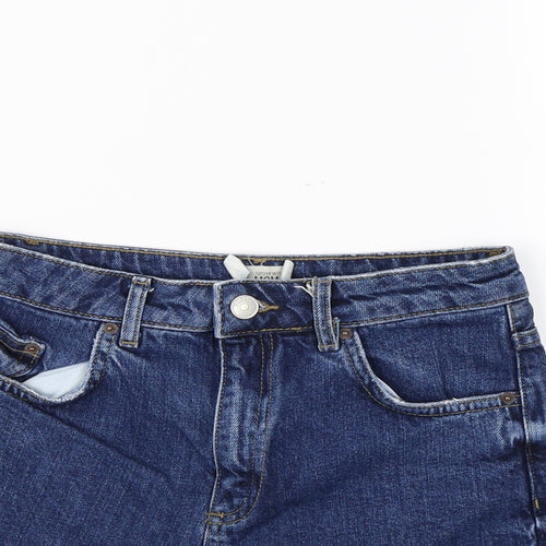 Topshop Womens Blue   Cut-Off Shorts Size 6