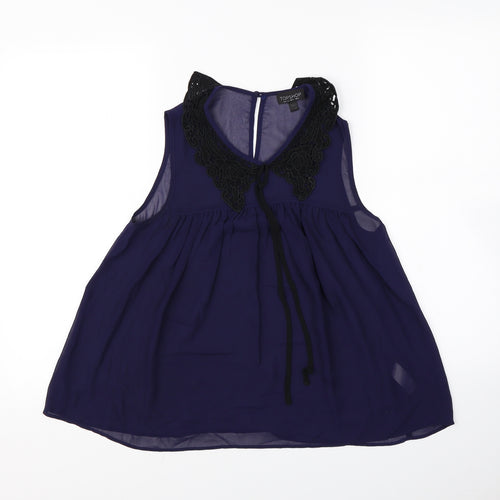 Topshop Womens Blue   Basic Tank Size 8