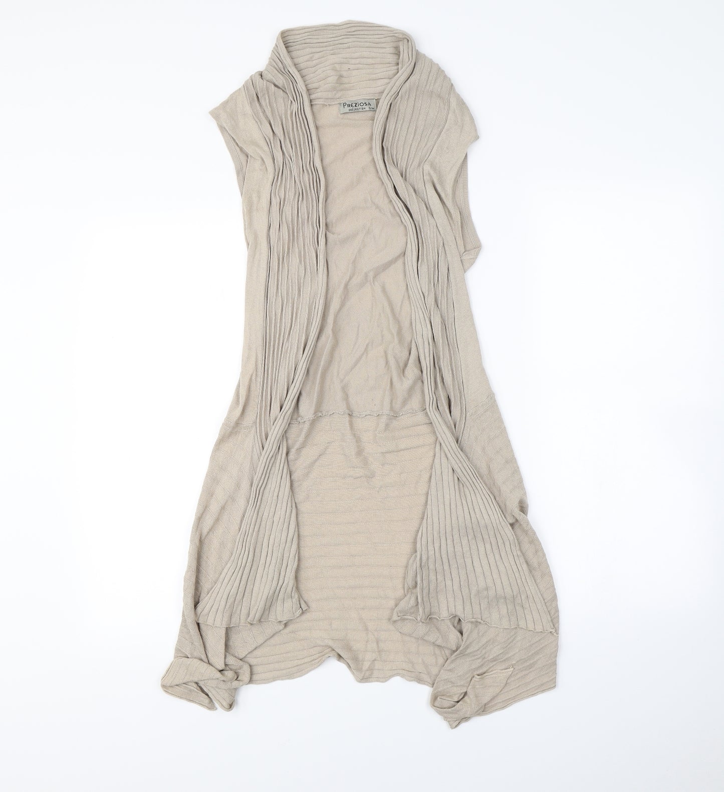 Preziosa Womens Beige   Cardigan Jumper Size S