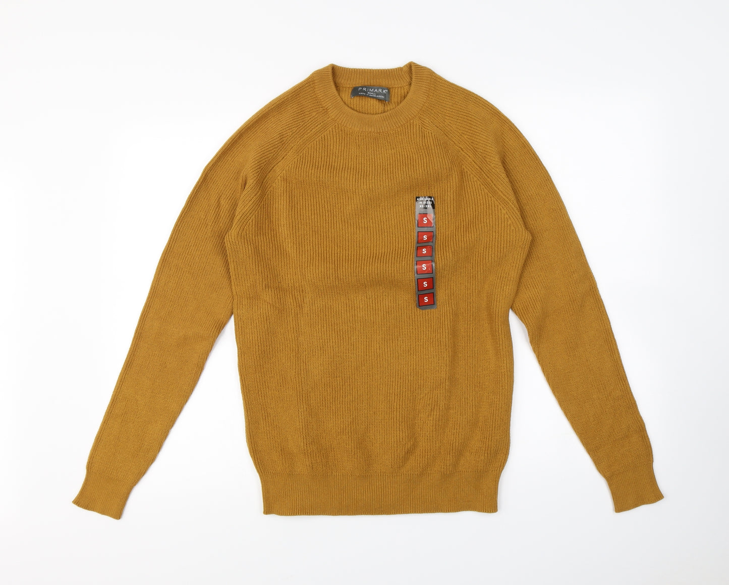 Primark Mens Yellow   Pullover Jumper Size S