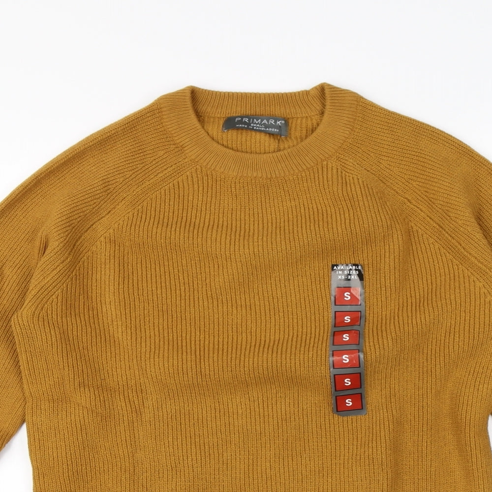 Primark Mens Yellow   Pullover Jumper Size S