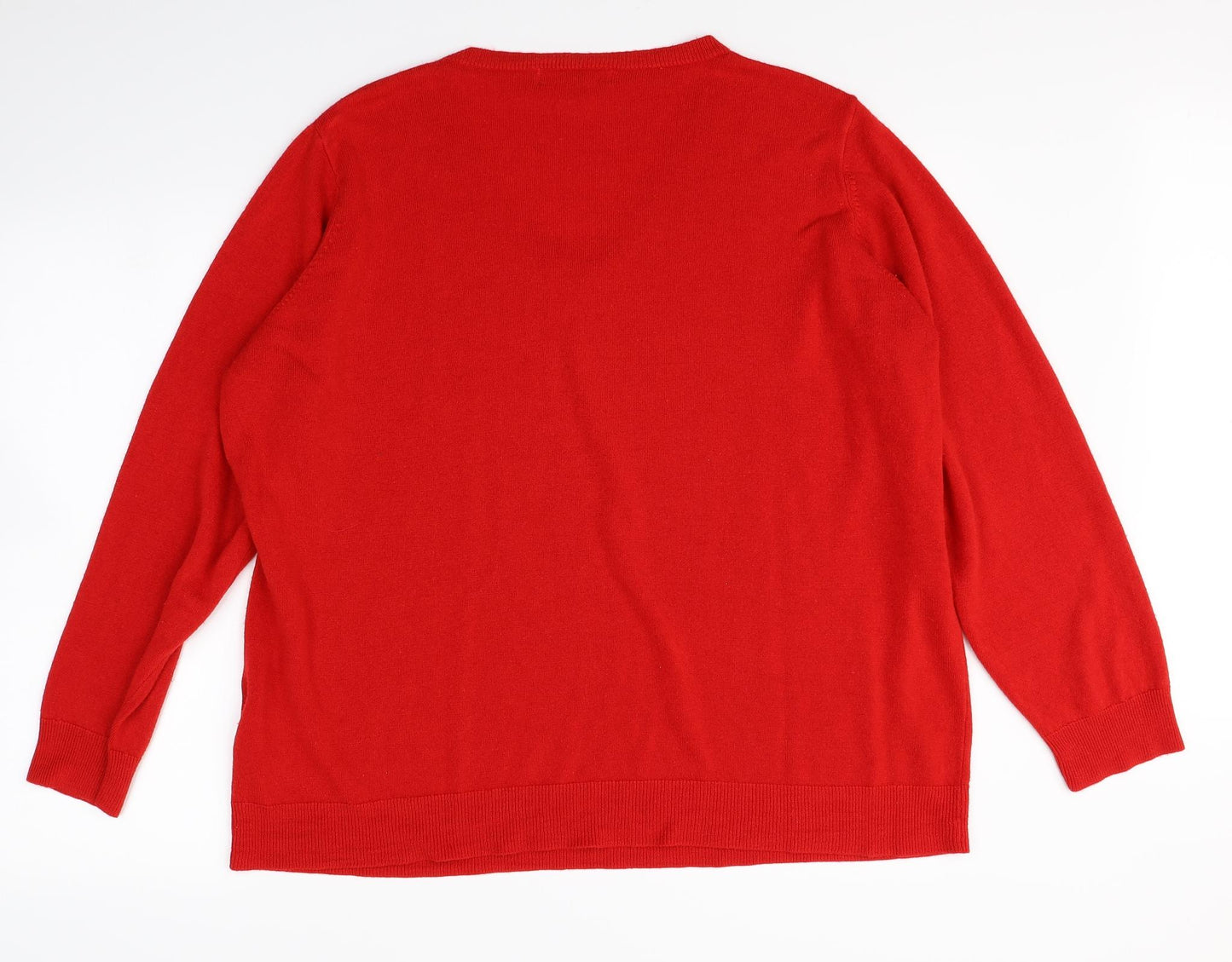 Julipa Womens Red   Pullover Jumper Size 24