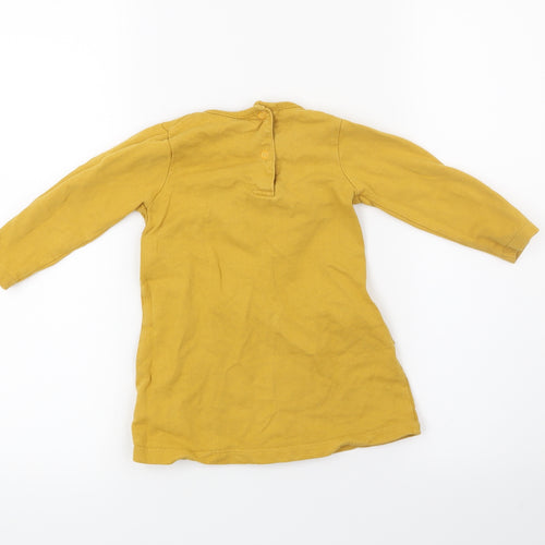 TU Girls Yellow   Shirt Dress  Size 12-18 Months