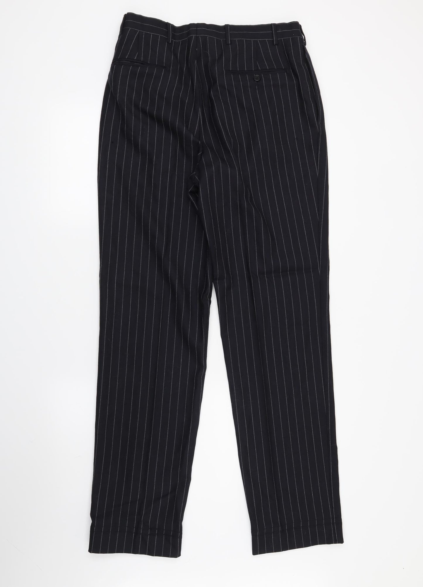 aquascutman Mens Blue Striped  Trousers  Size 36 in
