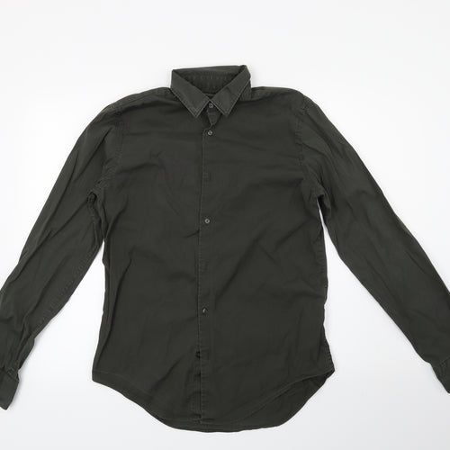 zara man Mens Green    Button-Up Size M