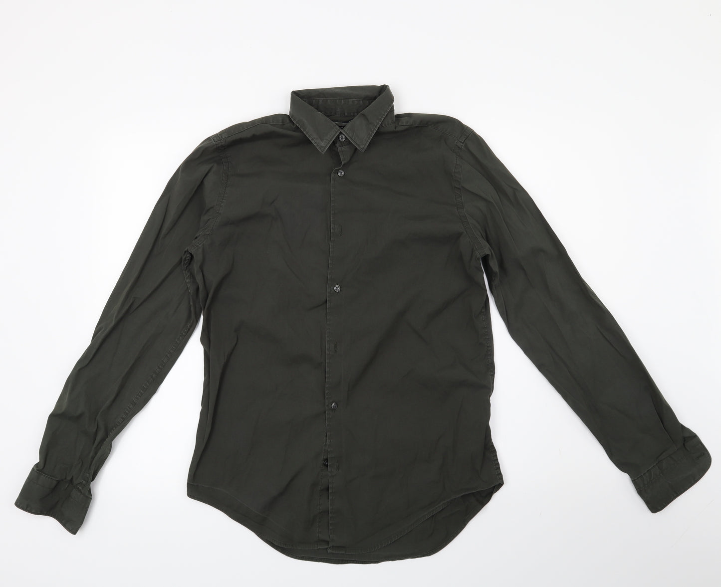 zara man Mens Green    Button-Up Size M