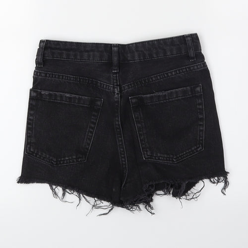 denim co Womens Grey  Denim Mom Shorts Size 6 - distressed
