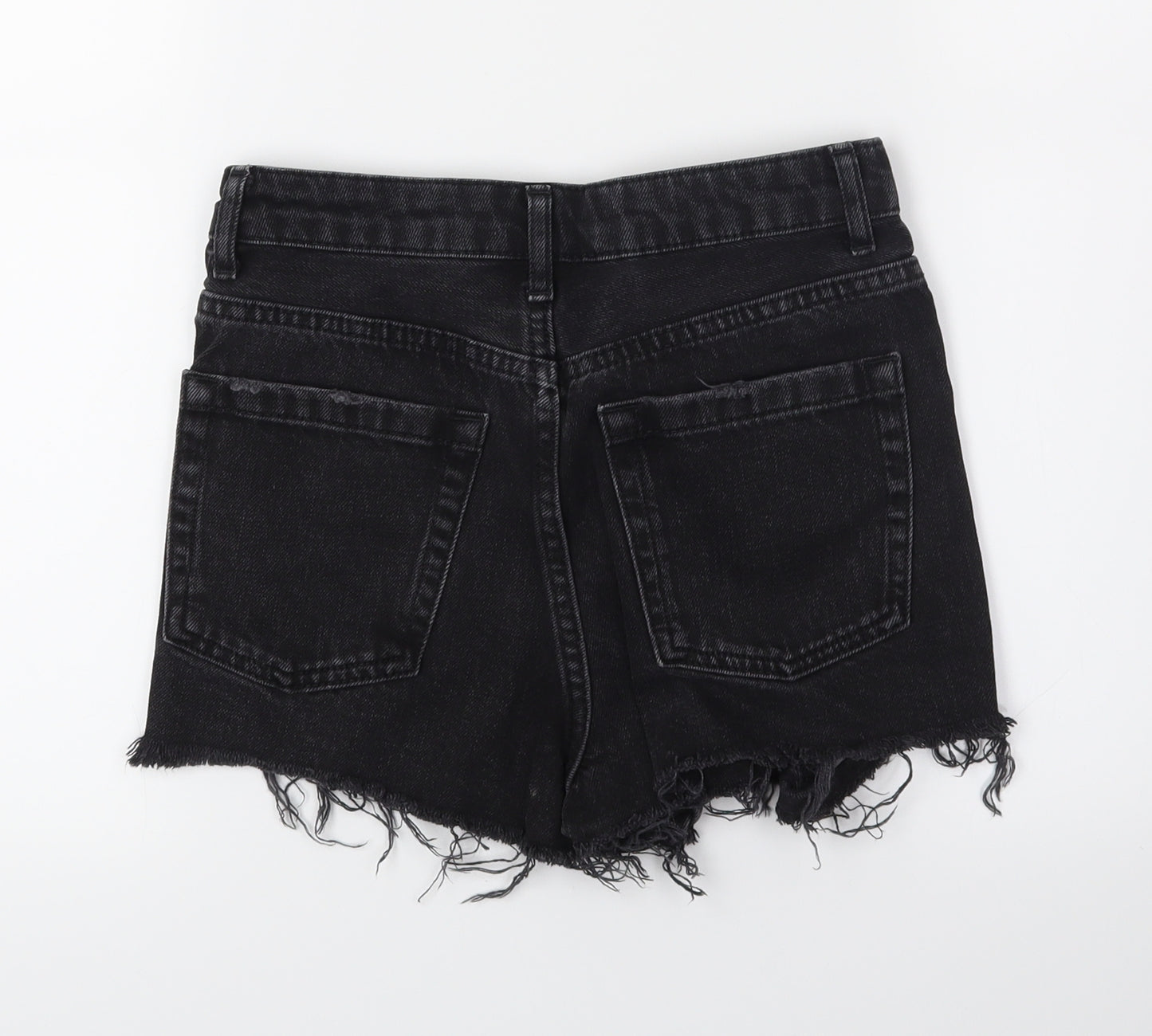 denim co Womens Grey  Denim Mom Shorts Size 6 - distressed