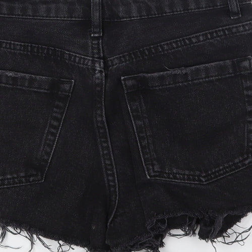 denim co Womens Grey  Denim Mom Shorts Size 6 - distressed