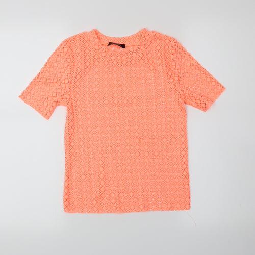 Bershka Womens Orange   Pullover Jumper Size S  - neon
